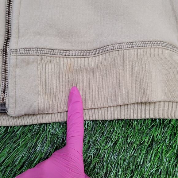 Vintage Y2K Adidas Track Jacket XL 26x28 Khaki Beige - Picture 10 of 16